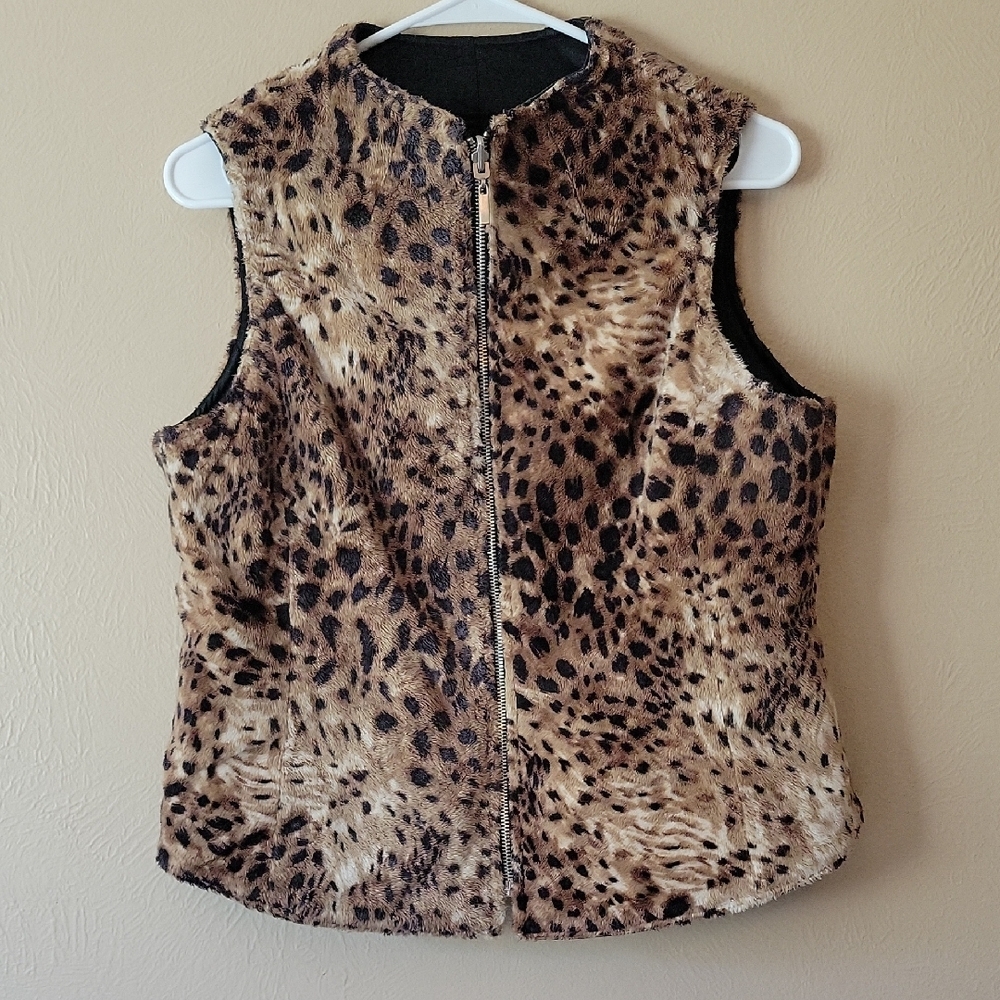 Susan Bristol Black Faux Fur Vest